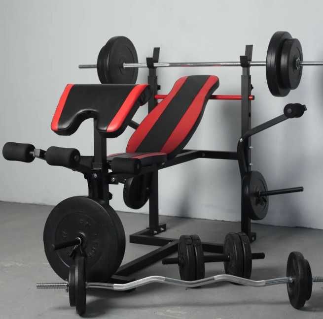 Лавка Скамья жима жиму штанги W-0020 з тягою стійками партою Лава