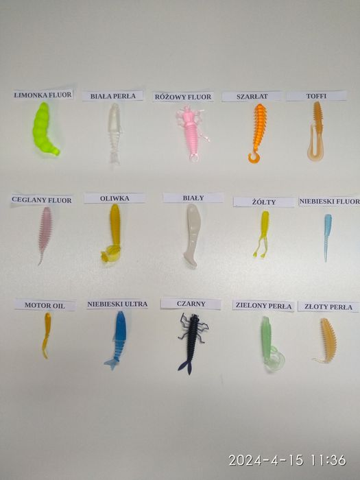 Przynęty gumowe, spinning, wędkarstwo, na drapieżniki, pstrąg, okoń