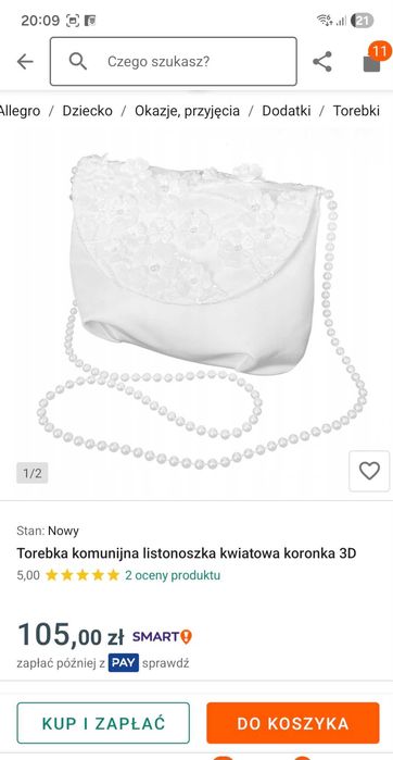 Torebka komunijna  PEREŁKI