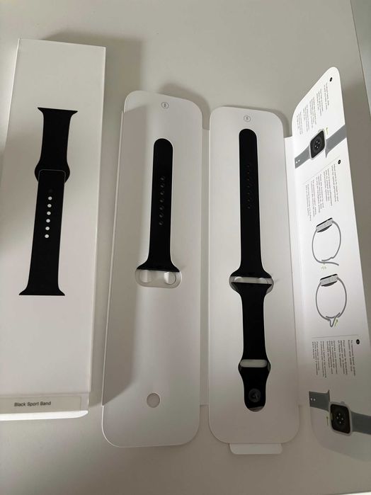 NOWY ORYGINALNY pasek Apple Watch 2/3/4/5/6/7/8/9/Ultra czarny black