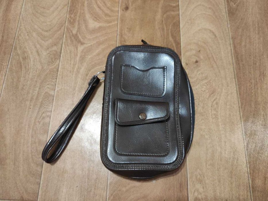 Барсетка мужская кожзам с ремешком