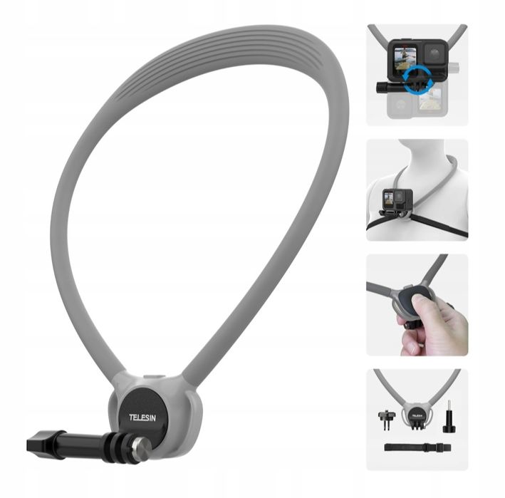 TELESIN SE 2.0 Uchwyt na szyję do kamer z wbudowaną rotacją