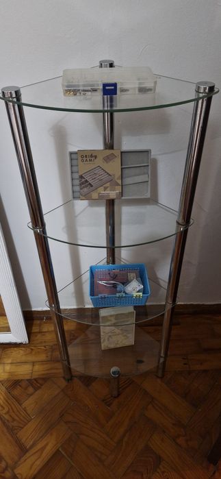 Movel Estante 4 prateleiras vidro