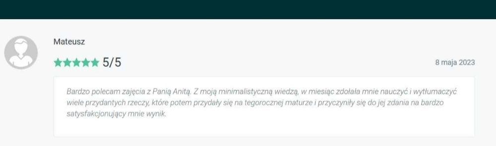 Matematyka z nauczycielką mgr inż.