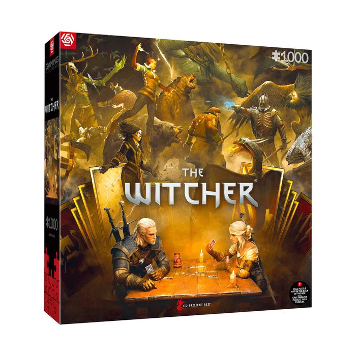 Puzzle The Witcher (Wiedźmin) Playing Gwent - 1000 elementów / Nowa w folii