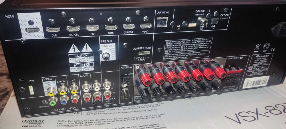 Amplituner Pioneer VSX-827-K 7.1, HDMI 1.4a