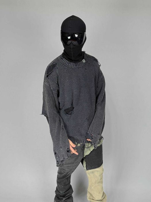 MAISON MIHARA YASUHIRO Distressed свитер свитшот Sweater светр кофта