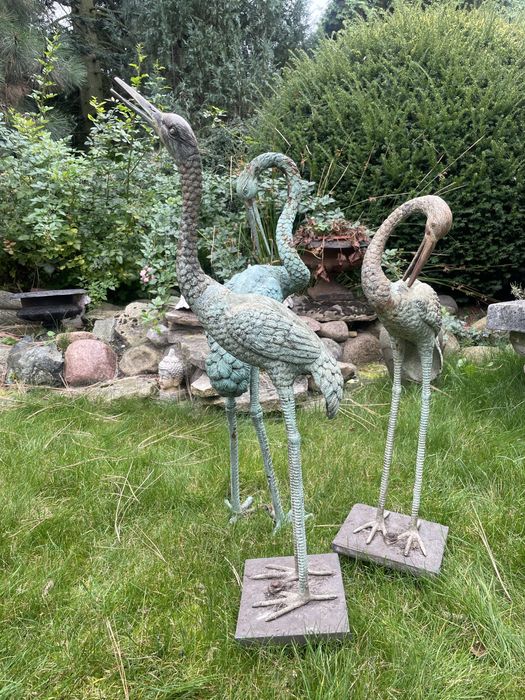 Palacowe rzezby zurawi z brazu Chiny , rzezby , luksusowe, figury ,