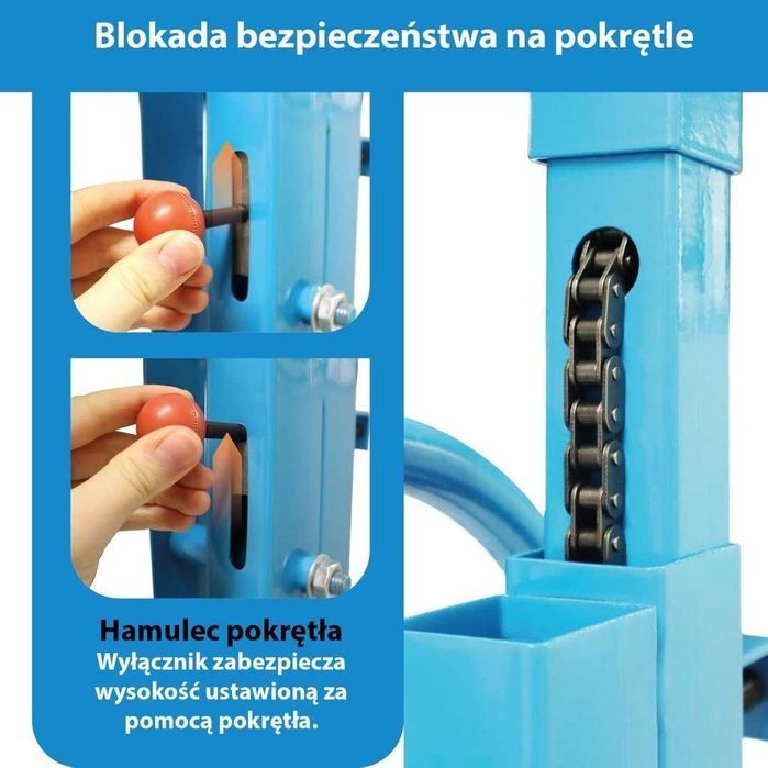 Podnośnik do płyt GK OSB 170–290 cm 40 kg pochylany