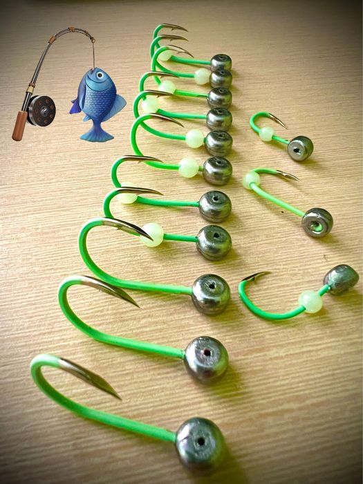 Летняя мормышка  Lumo Green  Світлонакопичувальні флюрисцентні