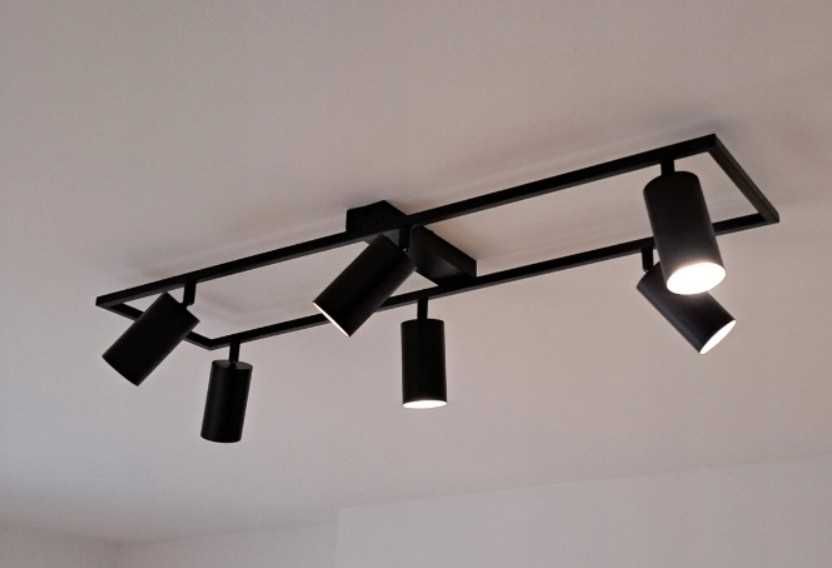 Lampa Sufitowa Oprawa Halogenowa Ruchoma Kinkiet Reflektor LED 6XGU10