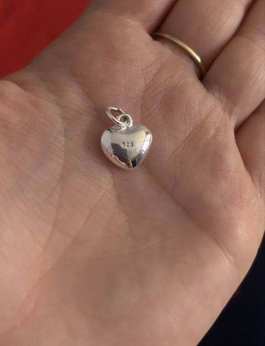 Zawieszka serce nowa kolor srebrny