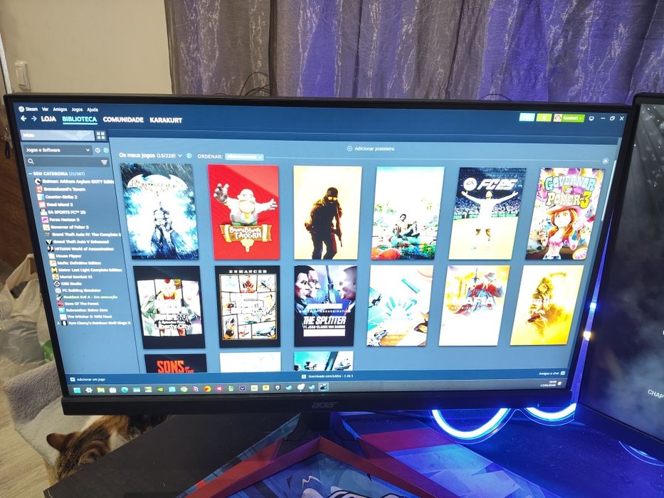 Monitor Gaming Acer KG251 como novo