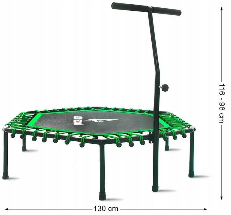 Батут для джампинга  130 см фитнеса с ручкой