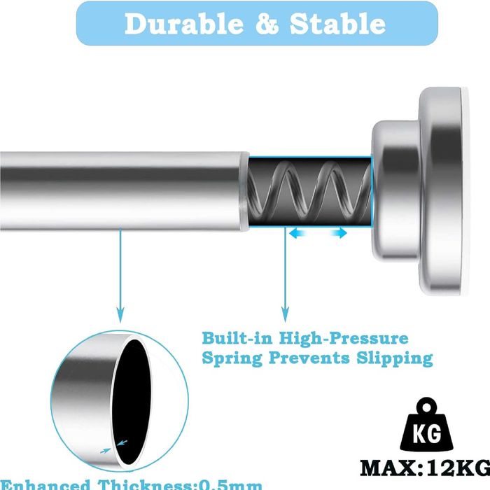 Nowy karnisz / drążek / wieszak / szyny / 70-120cm / biały !221!