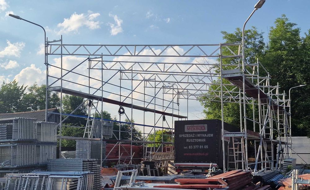 RUSZTOWANIE elewacyjne nowe używane Dźwigar aluminiowy kratowy solidny