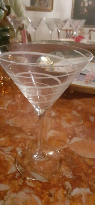 Oito luxuosas taças de Champanhe-Cristal