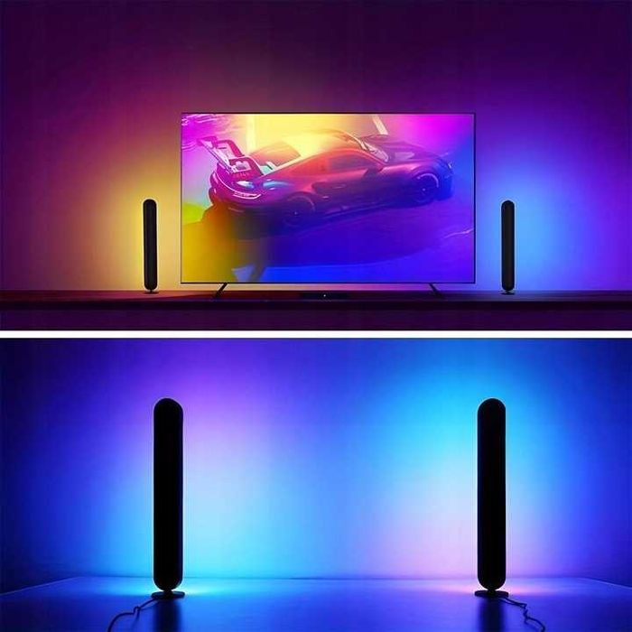 2x Listwy inteligentne świetlne LED do TV PC LAMPKA LED NA BIURKO RGB