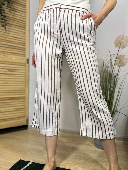 Damskie spodnie w paski rybaczki Dorothy Perkins – rozmiar 40