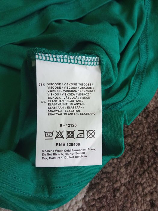 tunika zielona dwukolorowa