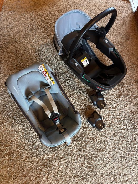 Cadeira-Auto Coral Maxicosi + isofix 360 + adaptadores carrinho