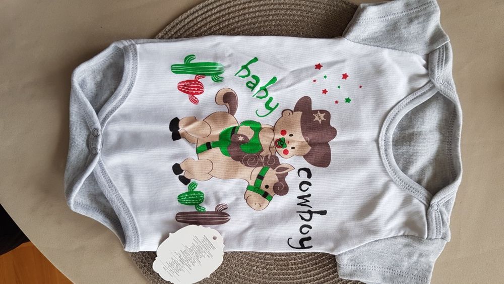 Nowe body rozmiar 74 baby cowboy