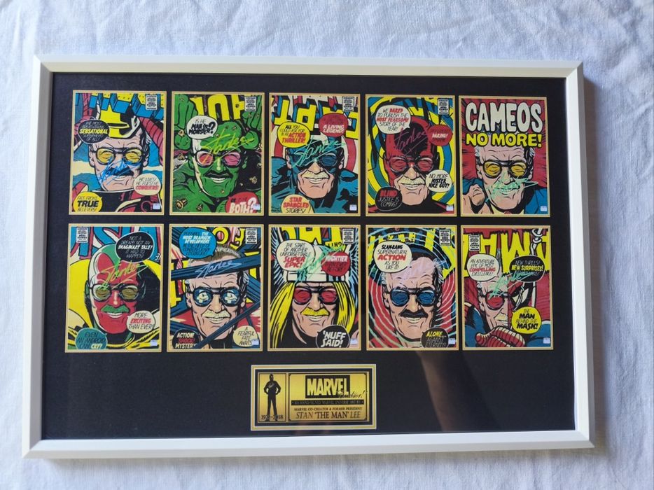 Moldura 10 Caricatures Of Himself By Stan Lee com Autógrafo (A4)