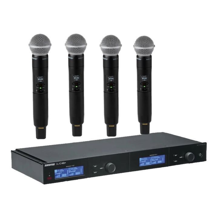 SHURE SLXD4Q+ odbiornik 4 kanały 4 x SLXD2+/SM58 470-606Mhz
