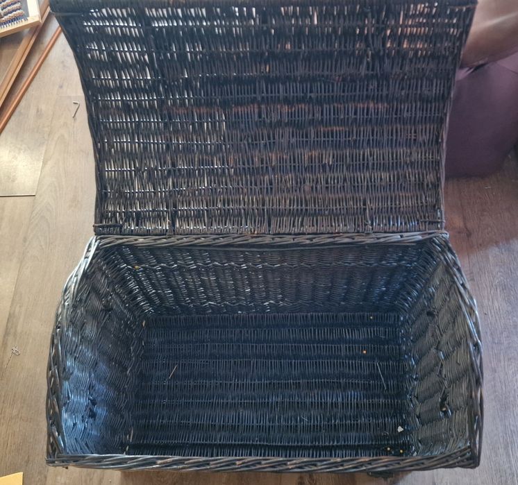 Kufer skrzynia rattanowy ciemny