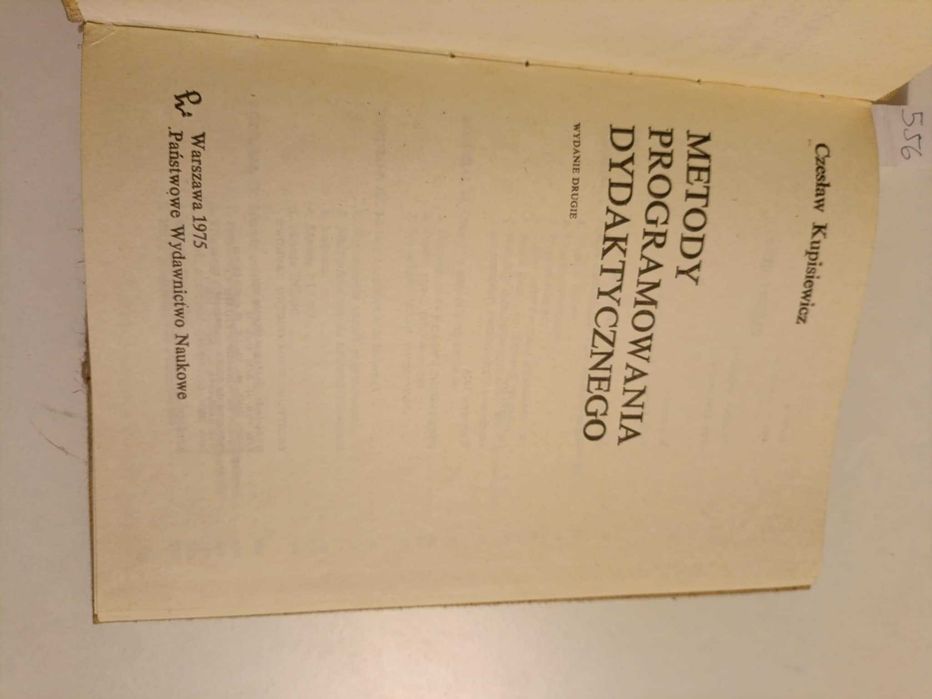 Metody programowania dydaktycznego - Kupisiewicz