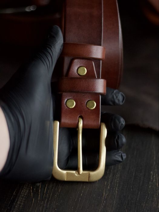 Ручна робота / Ремінь чоловічий шкіряний / Ремень мужской кожаний