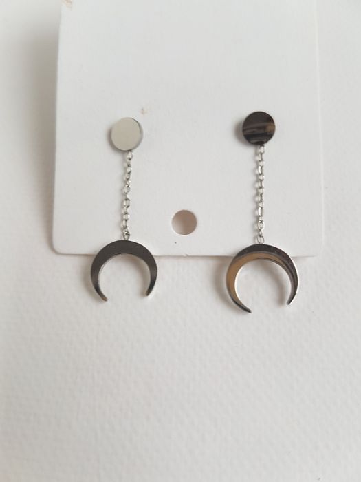 Brincos Lua em Aço