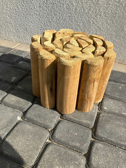 Rollborder płotek drewniany ogrodowy 20x7x200 cm - 7 sztuk