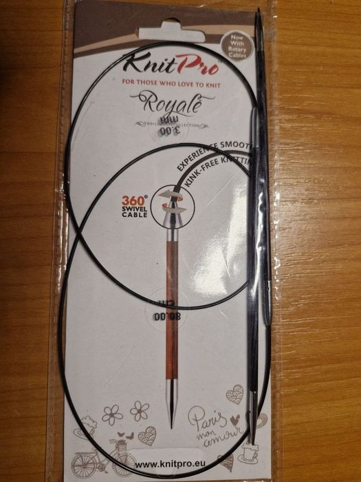 Кругові спиці KnitPro Royale 80 см, 3.00 мм (з кабелем Swivel 360°)