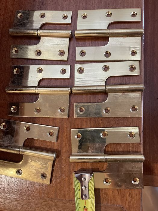 Dobradiças douradas novas 9x7,5