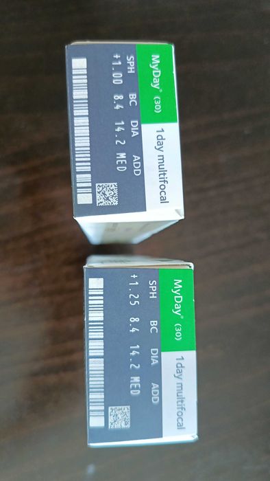 Soczewki kontaktowe MyDay multifokal CooperVision +1, +1,25