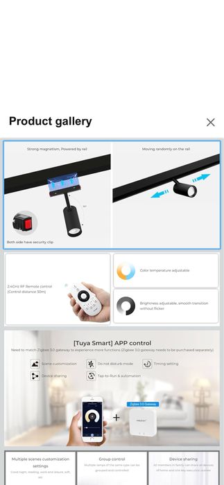 MiBOXER Dual White Magnetic Spotlight Zigbee 3.0 + 2.4G