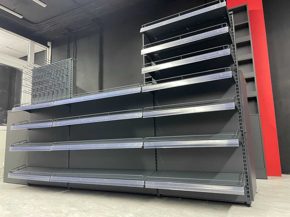 Торгові стелажі. Каса прилавок. Вітрина стелаж. Торгове обладнання