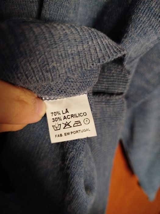 Cardigan de malha azul, M