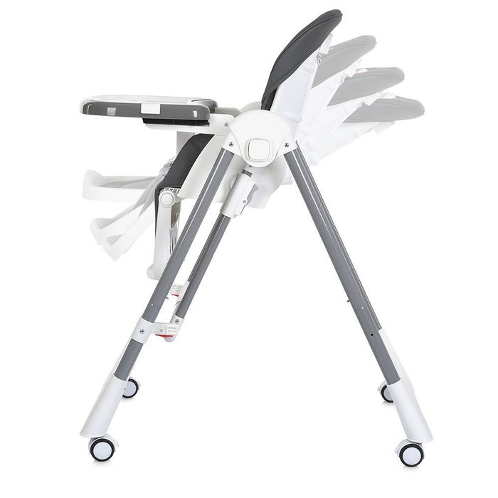 Стільчик для годування Bambi з механічним укачуванням Сірий