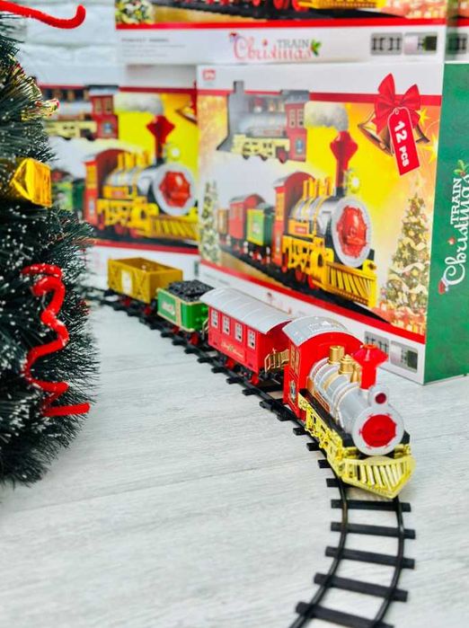 потяг, новорічна залізниця, подарунковий потяг