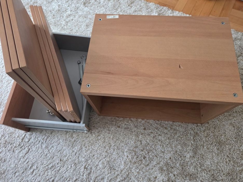 Szafka z półkami BESTA IKEA naturalny buk 193cm