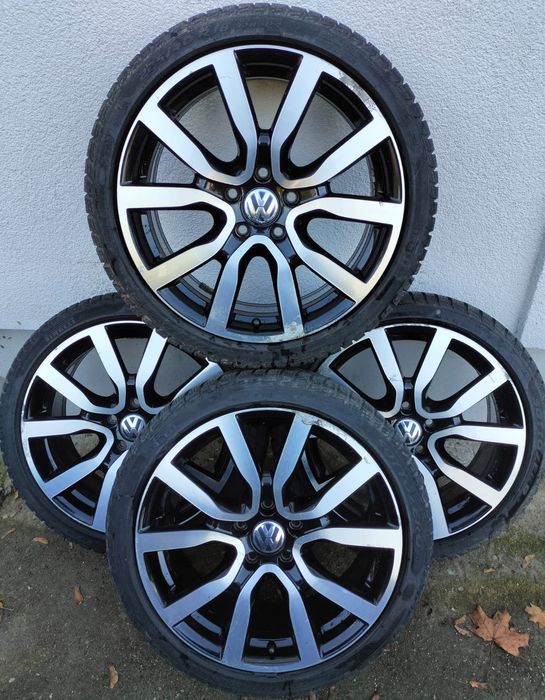 Felgi z oponami zimowymi VW Golf GTI GTD Caddy Touran 7,5x18 ET51 5x11