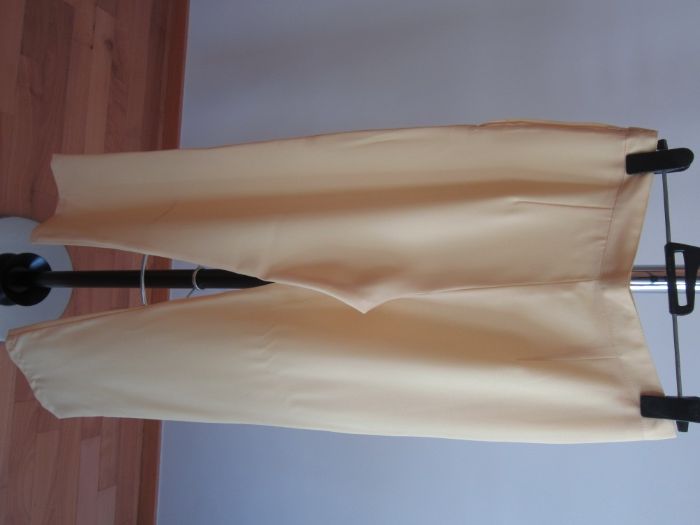 Women's Classic Yellow Pants with Zipper and Button Closure on the Side64552694558978122