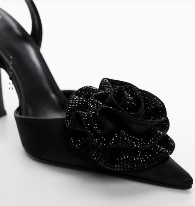 Взуття mango туфлі з квіткою