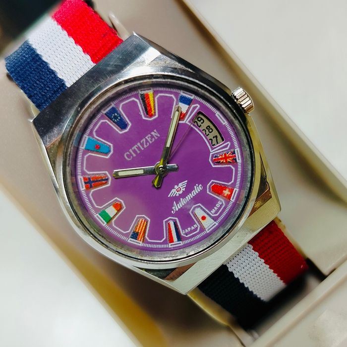 Zegarek Citizen automatyczny Flagi Świata automat