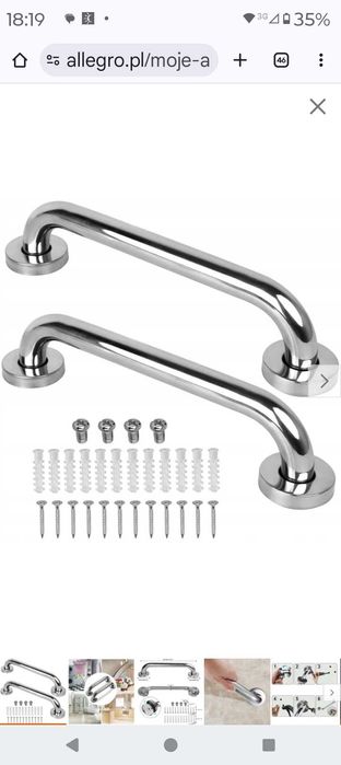 2x  uchwyt łazienkowy lub do wanny , brodzika