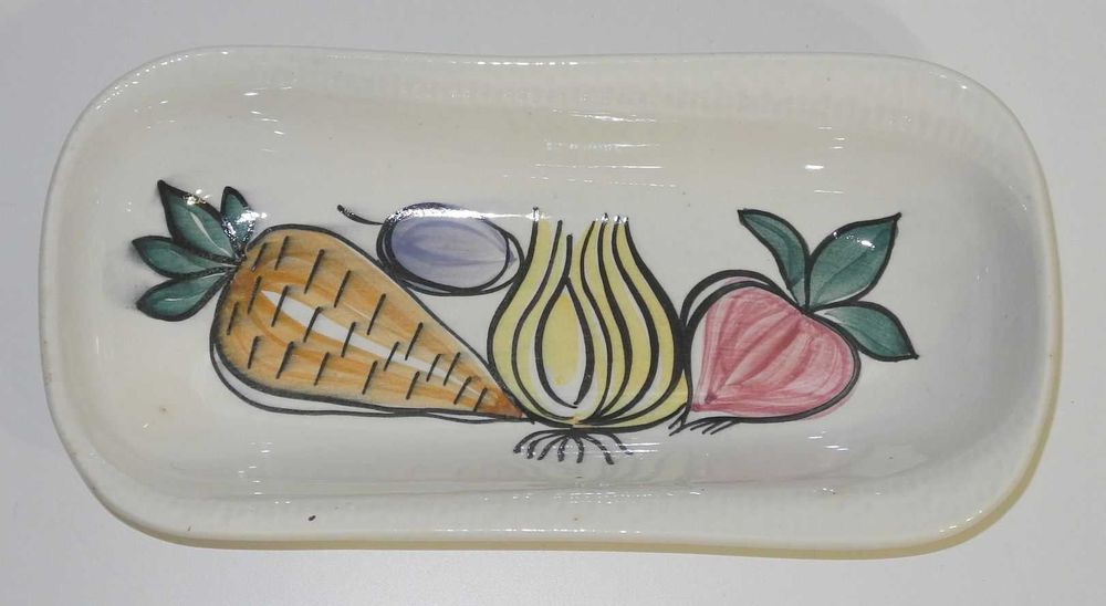 WŁOCŁAWEK - półmisek "warzywa" Elżbiety Piwek-Białoborskiej z 1961 r.