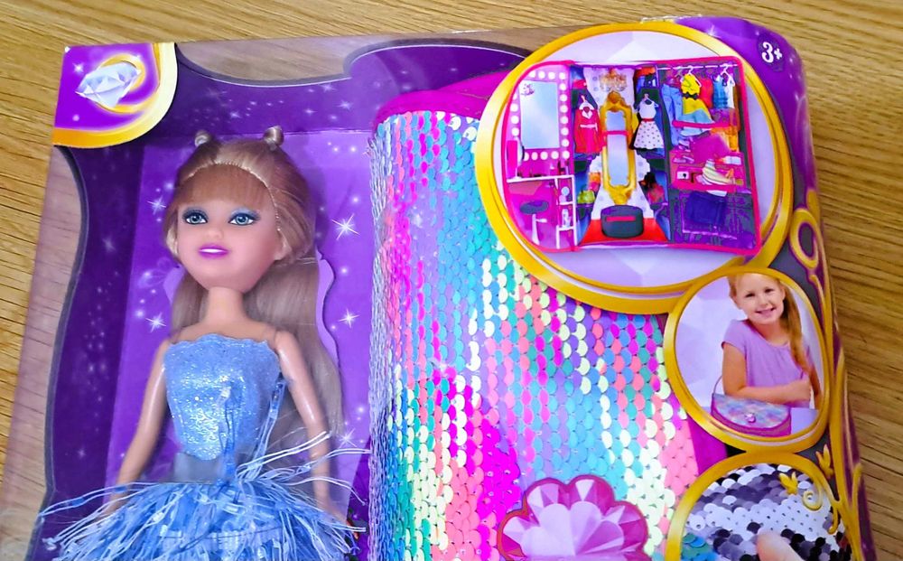 Boneca Sparkle Girlz com bolsa (Novo)