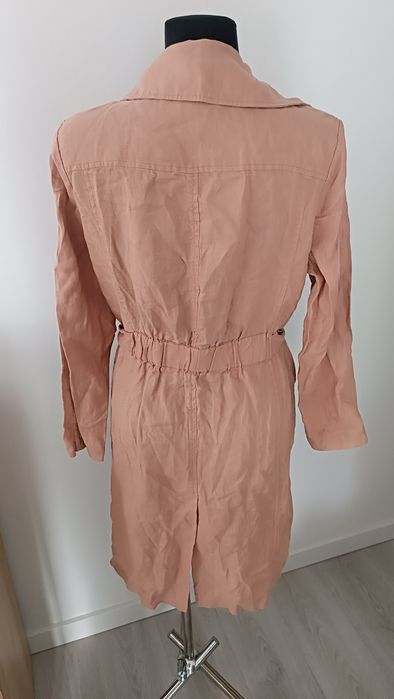 Płaszcz 100% Len Catherine Malandrino roz S/M